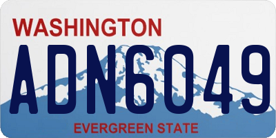 WA license plate ADN6049