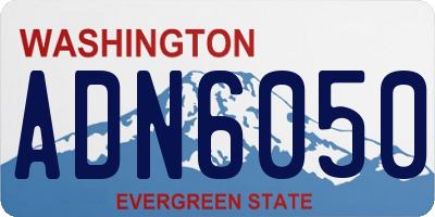 WA license plate ADN6050