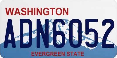 WA license plate ADN6052