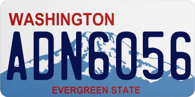 WA license plate ADN6056