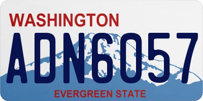 WA license plate ADN6057