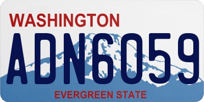 WA license plate ADN6059