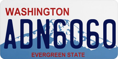 WA license plate ADN6060