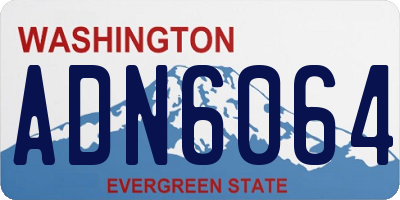 WA license plate ADN6064