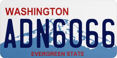 WA license plate ADN6066