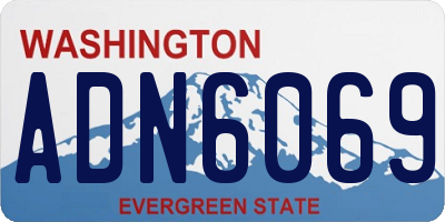 WA license plate ADN6069