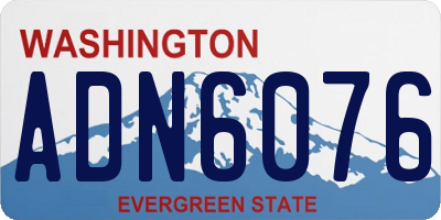 WA license plate ADN6076