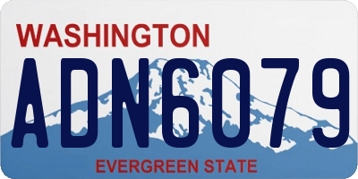 WA license plate ADN6079