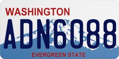 WA license plate ADN6088