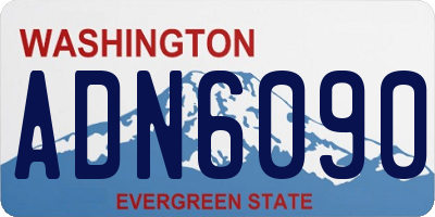 WA license plate ADN6090