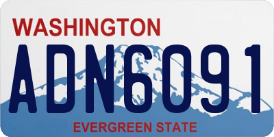 WA license plate ADN6091