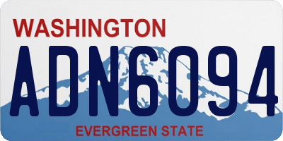 WA license plate ADN6094