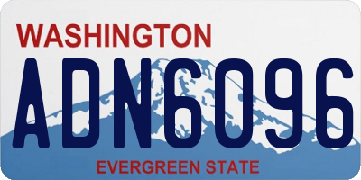 WA license plate ADN6096