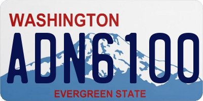 WA license plate ADN6100
