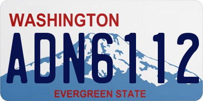 WA license plate ADN6112