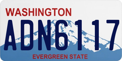 WA license plate ADN6117