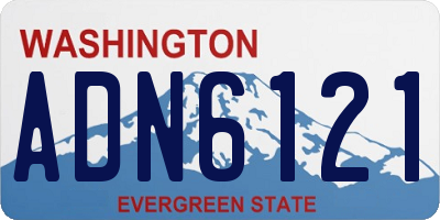 WA license plate ADN6121