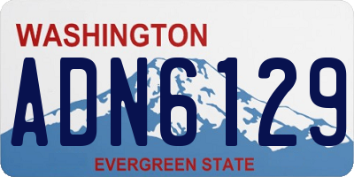 WA license plate ADN6129