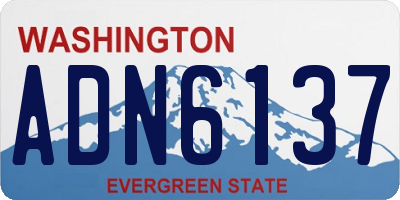 WA license plate ADN6137