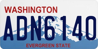 WA license plate ADN6140