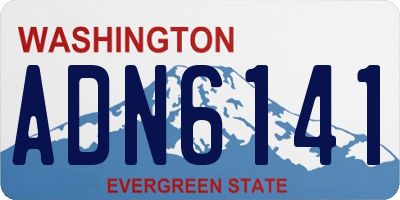 WA license plate ADN6141