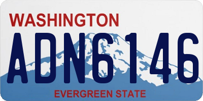 WA license plate ADN6146
