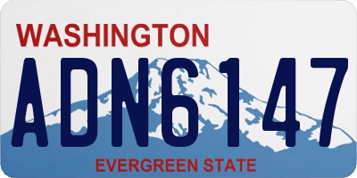 WA license plate ADN6147