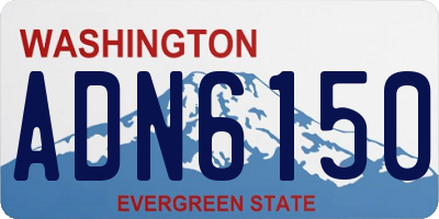 WA license plate ADN6150