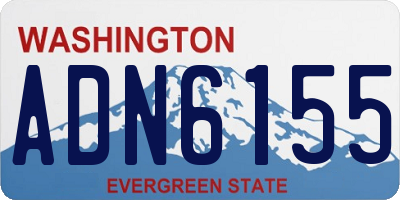 WA license plate ADN6155