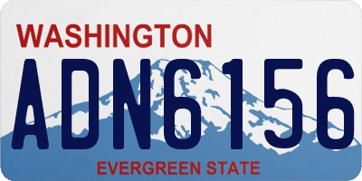 WA license plate ADN6156