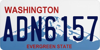 WA license plate ADN6157
