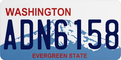 WA license plate ADN6158
