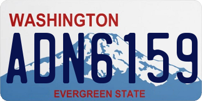 WA license plate ADN6159