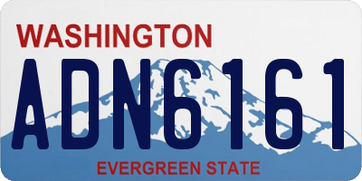 WA license plate ADN6161