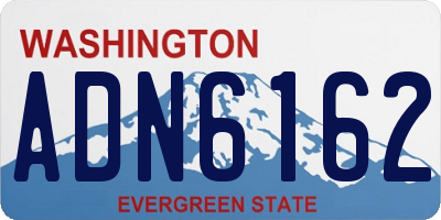 WA license plate ADN6162