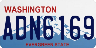 WA license plate ADN6169