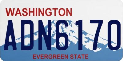 WA license plate ADN6170
