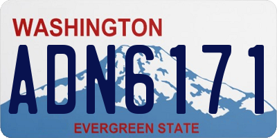 WA license plate ADN6171