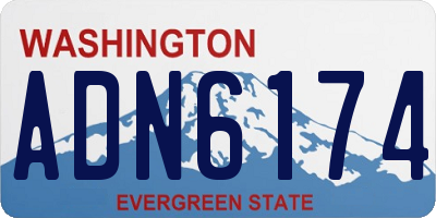 WA license plate ADN6174