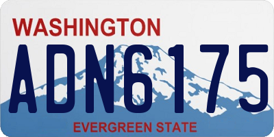 WA license plate ADN6175