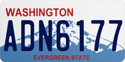 WA license plate ADN6177