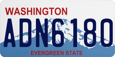 WA license plate ADN6180