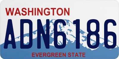 WA license plate ADN6186