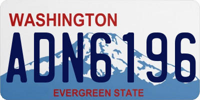 WA license plate ADN6196