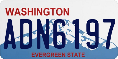 WA license plate ADN6197