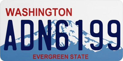 WA license plate ADN6199