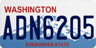 WA license plate ADN6205