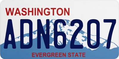 WA license plate ADN6207