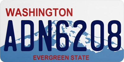 WA license plate ADN6208