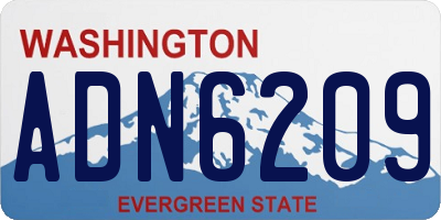 WA license plate ADN6209